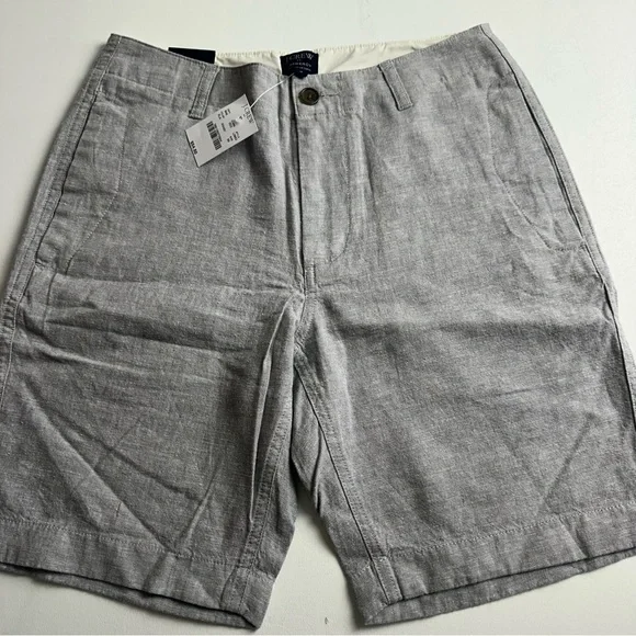 J.Crew men’s‎ size 29 Gramercy linen blend 9 inch shorts new without tags