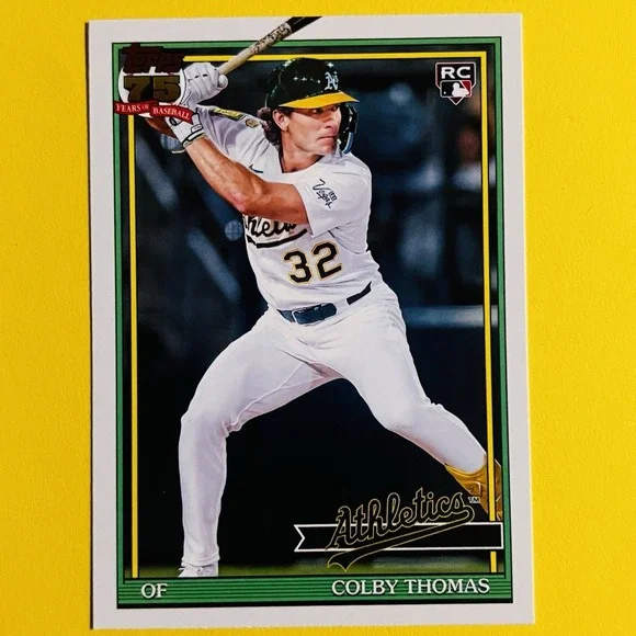 2026 Topps Colby Thomas‎ RC T91-6 1989 Topps Insert Rookie Oakland Athletics