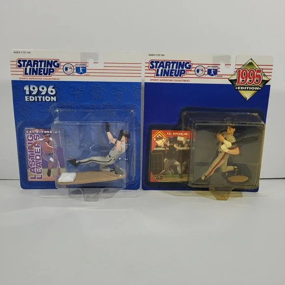 Starting Lineup Cal Ripken Jr Baltimore Orioles 1995 1996 Figures Lot of 2