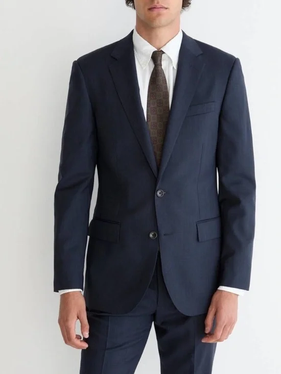 Loro Piana J. Crew Men's Ludlow Navy Blue 100% Italian Wool Blazer Jacket