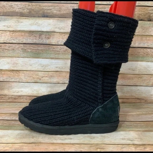 Ugg Black Cardy Tripple Button Boots