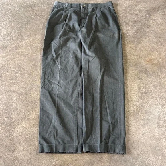90s green pleated trousers