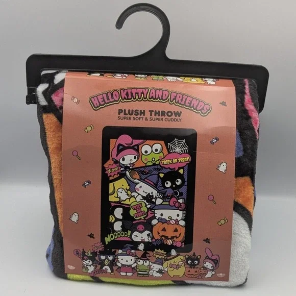 Hello Kitty and Friends Halloween Plush Throw Super Soft Cuddly 45x60 Spooky‎