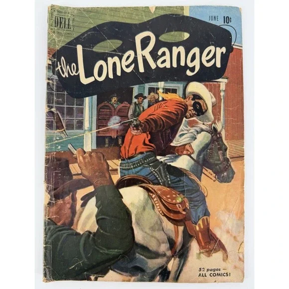 Dell Comics The Lone Ranger #36 1951 Golden Age Vintage Comic Lone Ranger 10¢