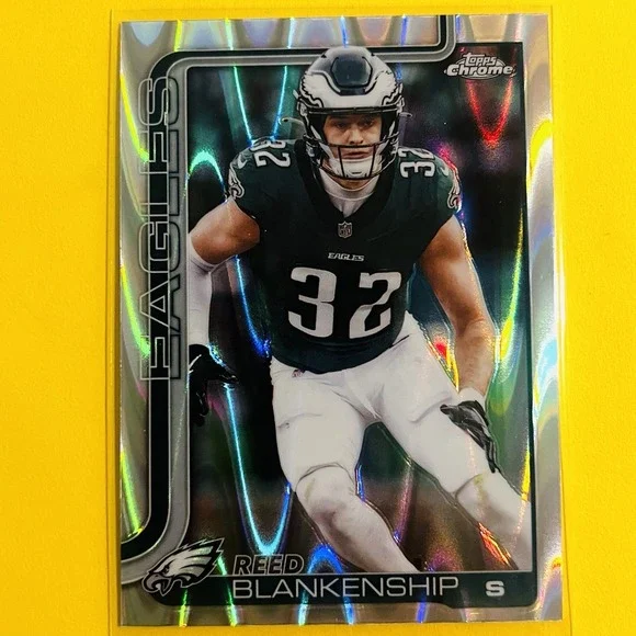 2025 Topps Chrome NFL Football Reed Blankenship‎ Raywave Refractor #251 Eagles