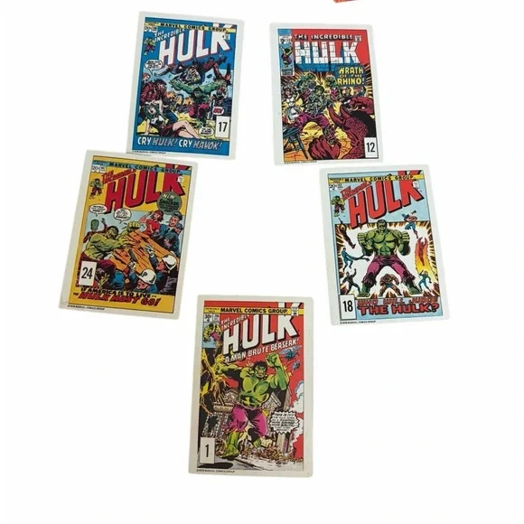 Vintage Marvel Incredible Hulk Trading Cards Bundle | Classic Comic lot