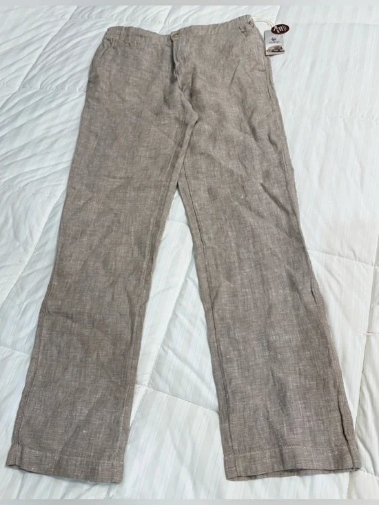 Panama Jack  Men’s Linen Casual Chinos in Natural/ Beige Size L
