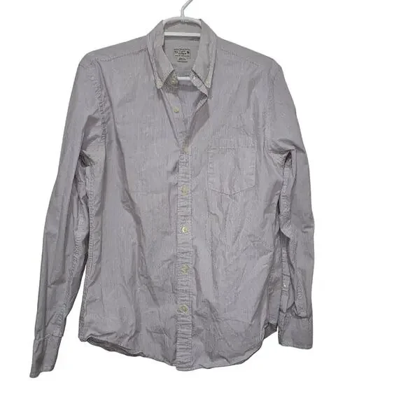 J.Crew Tailored Fit Stripe Button Down Shirt M 100% Cotton