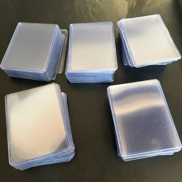 NEW bulk 100 Count Trading Card Toploaders and Soft Penny Sleeves Protector Set
