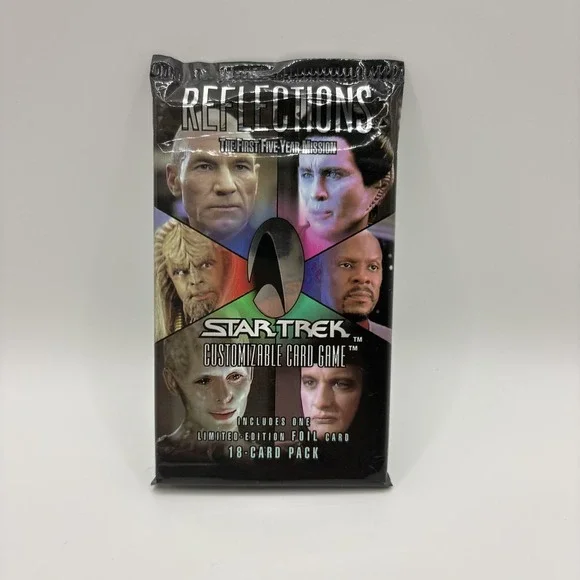 Vintage Star Trek Reflections CCG Booster Pack 18 Cards Decipher New Sealed Game