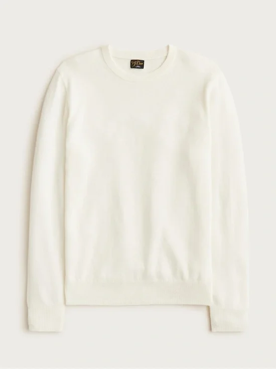 J. Crew Men’s Cashmere crewneck sweater in Snow Cream Size XXL NWT