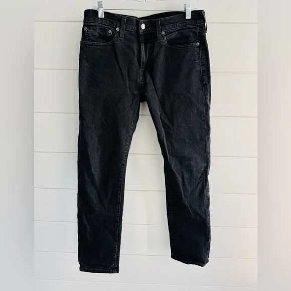 Mens J. Crew Men's Blavk Denim Slim Jeans, 32x30