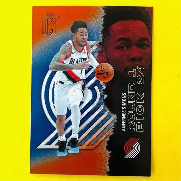 2025-26 Topps Signature Class Round 1 Pick 24 #70 Anfernee Simons Blazers Orange