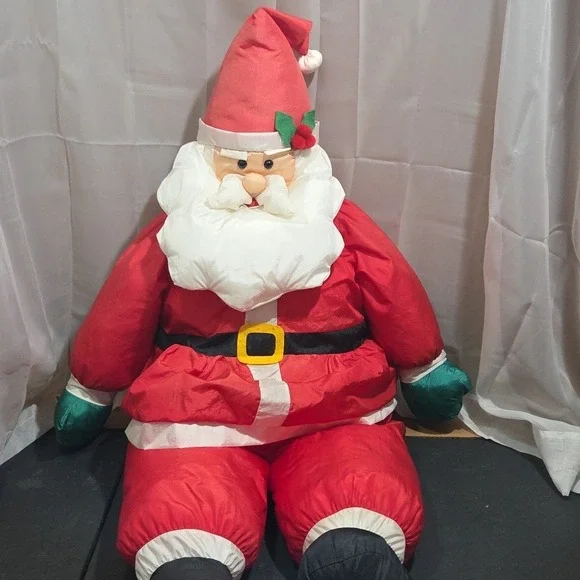 48‎ Inches Vtg Sterling Inc Santa Claus Parachute Material Filled Polyester
