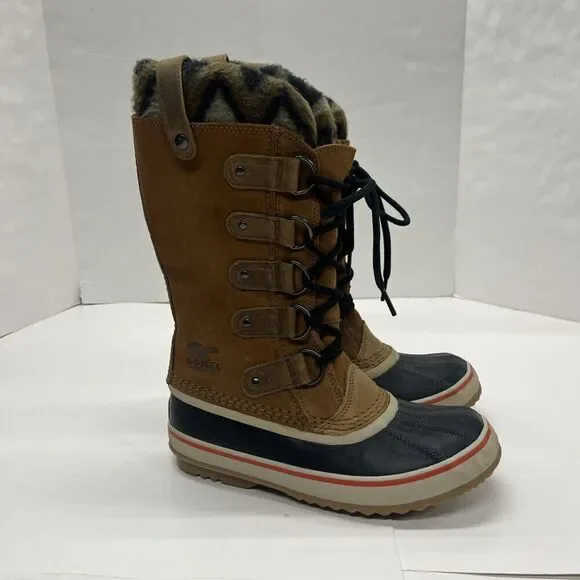 Sorel Womens Joan Of Arctic Knit Elk Waterproof Boots 6 Brown WMN'S NL2142-286