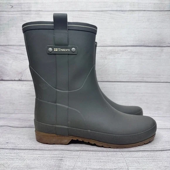 Tretorn Women's Rain Boots Rubber Ankle Boots Grey Size‎ 36