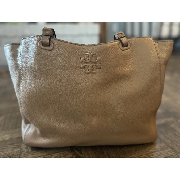 Tory Burch Thea Tan Brown‎ Grained Leather Diaper Bag