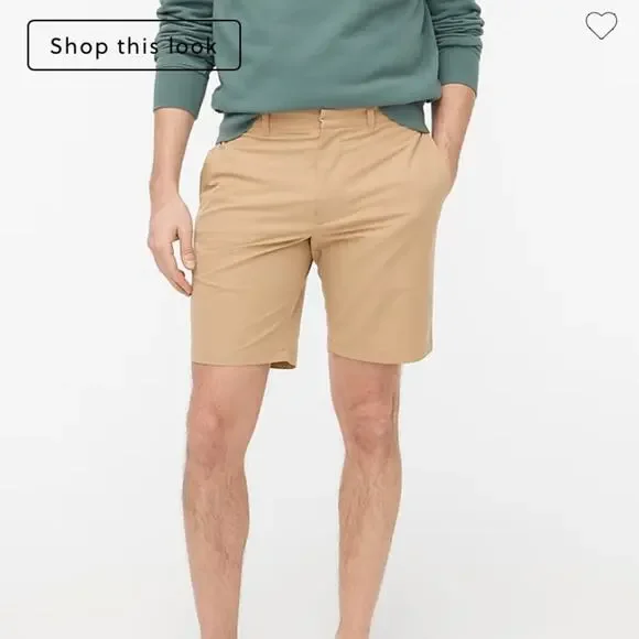 J. Crew Factory 9” Tech Short in Dark Khaki - Size 36