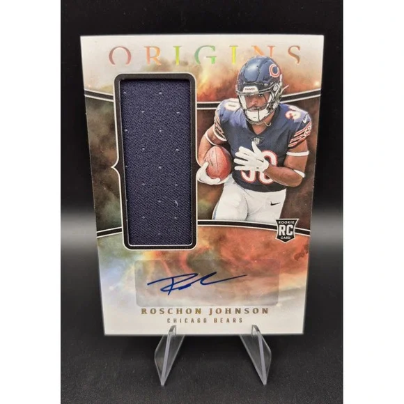 2023 Panini Origins Roschon Johnson #RJJA-RJ Rookie Jumbo Jersey Autograph Bears
