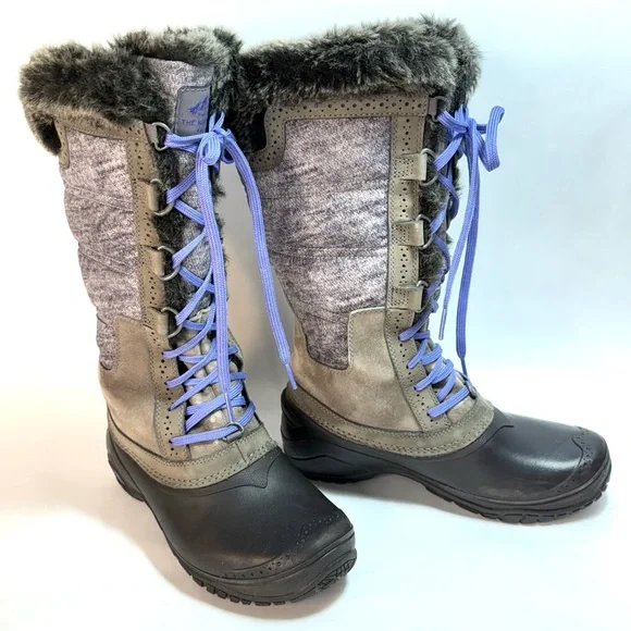 The North Face Fine Alpine Lace-Up Faux Fur Winter Snow Boots Size 7