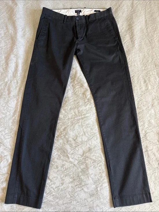 J. Crew Slim Straight Black Chinos