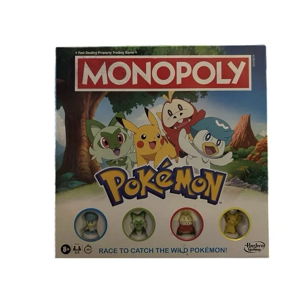 NEW SEALED Monopoly Pokémon Edition Board Game Property Trading Hasbro Ages 8+