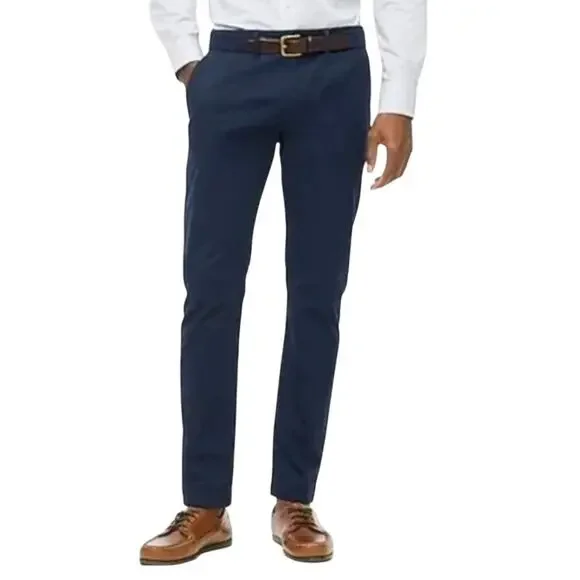 NWT J. Crew Men's Athletic Slim-Fit Chino Pant Navy Blue 33/32