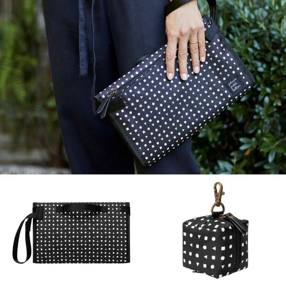 Petunia Pickle Bottom Black‎ Nimble Diaper Clutch/Paci Holder Bundle Neo Geo $85