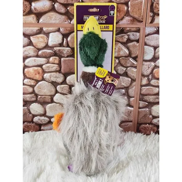 Multipet Migrator Stuffed Honking Mallard Dog Toy - Brown - 16