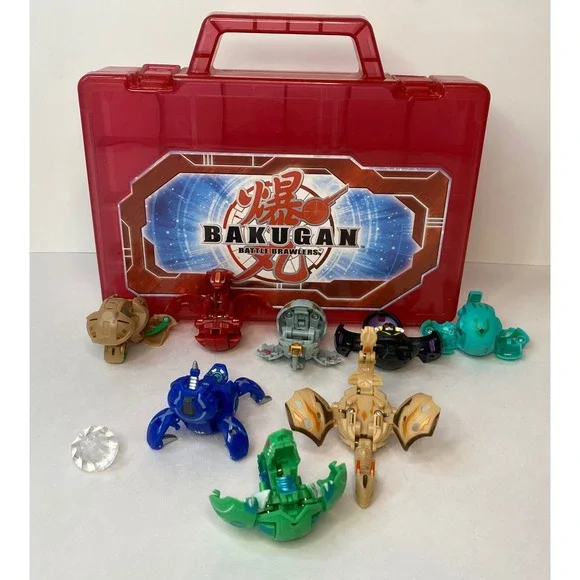 Lot of 9 Bakugan Battle Brawlers With Case‎   EXCELLENT MINT CONDITION