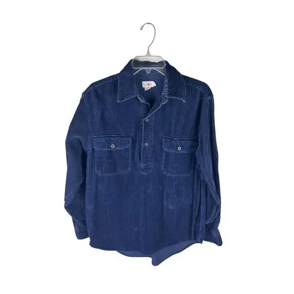 vintage j. crew corduroy oarsman work shirt Blue Size‎ Small
