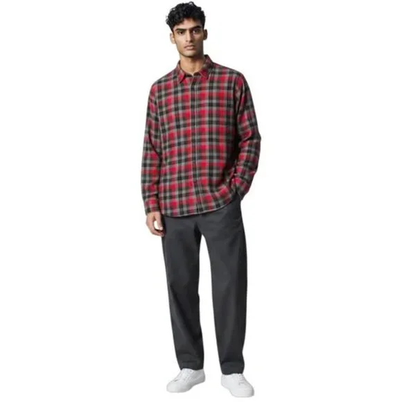 Men's J Crew XL Slim‎ Fit Buffalo Plaid Long Sleeve Shirt. Business Casual.