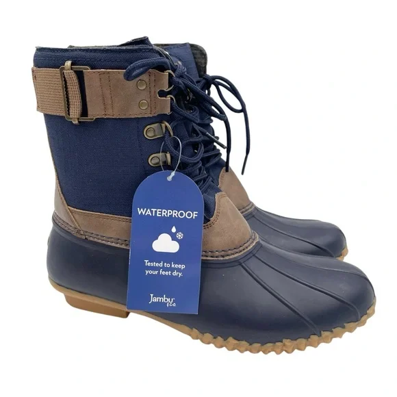 NEW Jambu Women's Cordera Waterproof Rain Mid Calf Boot Size 9 Navy Blue Outdoor