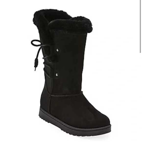 Arizona Jean‎ Co Womens Shawner Flat Heel Winter Boots. Size 9. Color: Black