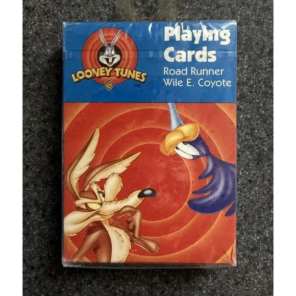 Vintage 1997 Looney Tunes Playing Cards  Road Runner & Wile E. Coyote SEALED