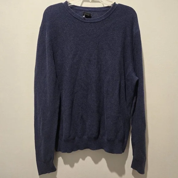 J.Crew Mens‎ XL Blue Cotton Long Sleeve Crew Neck Sweater Casual 100% Cotton