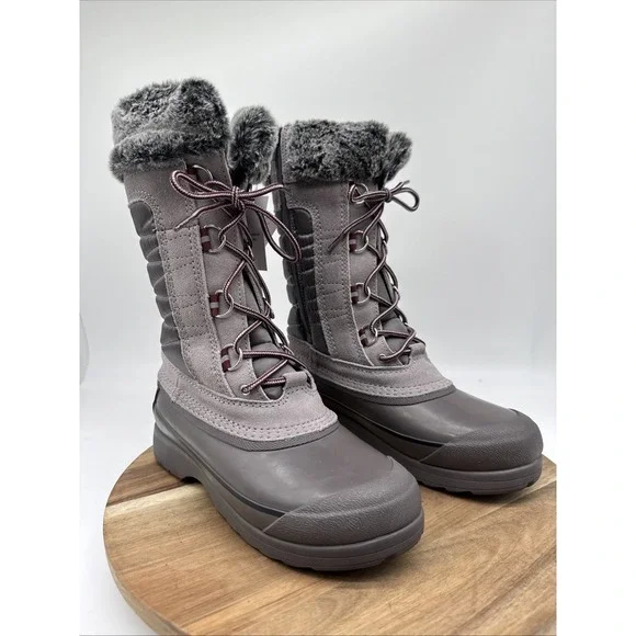 Lands' End NWT Women's Squall Snow Boot‎  Size 7.5B Style 520086 Gray Thermolite
