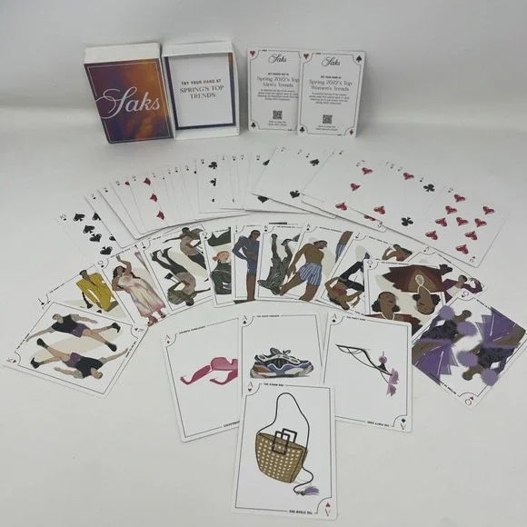 Saks 5th Avenue Playing Cards Complete Exclusive Member Only Spring Trends‎ 2022