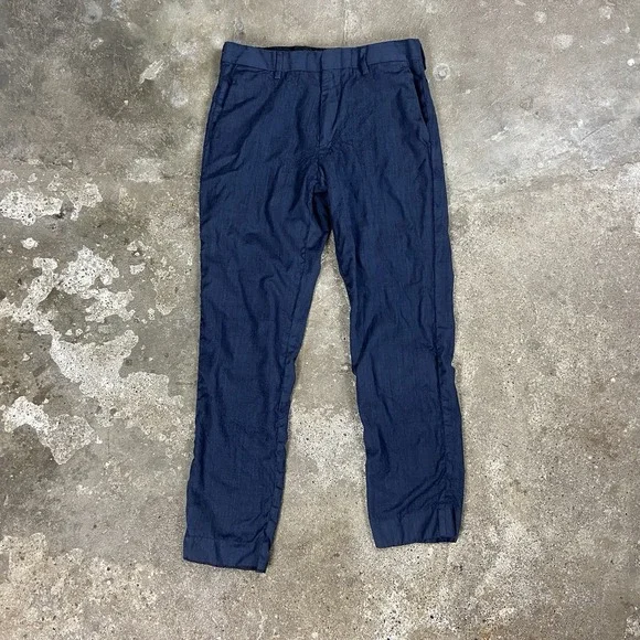 J.Crew Thompson Dress Pants Size 29x32 Navy 100% Wool Slim Fit Casual Wear