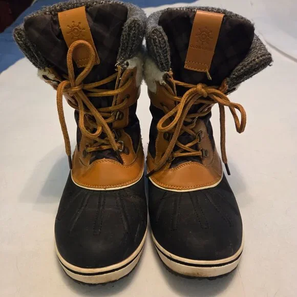 Globalwin Women's Waterproof Winter Snow Boots Sz 10 Mid-Calf