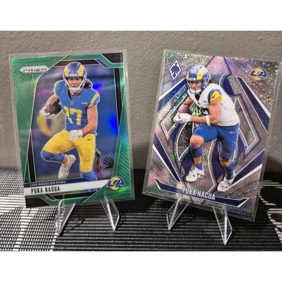 2024 Panini Prizm Puka Nacua #168 Green Prizm & 2024 Phoenix International #118