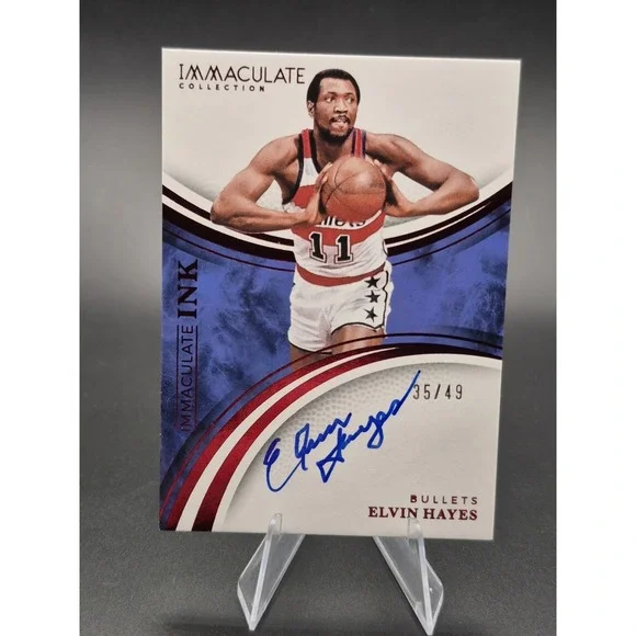 2024-25 Panini Immaculate Elvin Hayes #14 Immaculate Ink Red Auto /49 Bullets