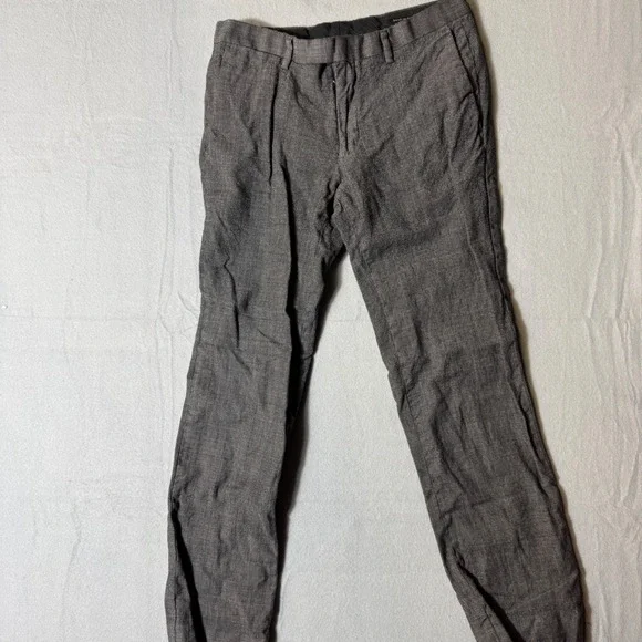 Banana Republic Modern Slim Fit Grey Wool Blend Dress Pants‎ Mens 31x32