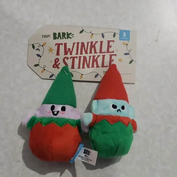Twinkle & Stinkle Bark brand dog toys Size Small (0-20‎ pounds) NWT