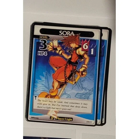 Kingdom Hearts TCG Base Set 3/91U SORA Level 3 Disney Trading Card Game
