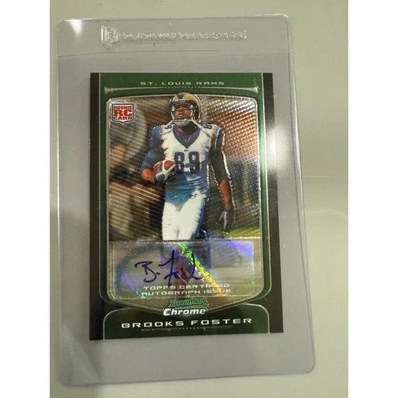 2009 Bowman Chrome BROOKS FOSTER Rookie Auto‎ RC #158 St. Louis Rams WR