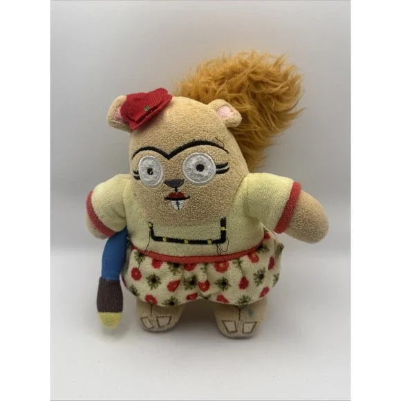 Furry Frida The Squirrel Bark Box Dog Toy Academy of Fine Arfs Size M Dog Toy