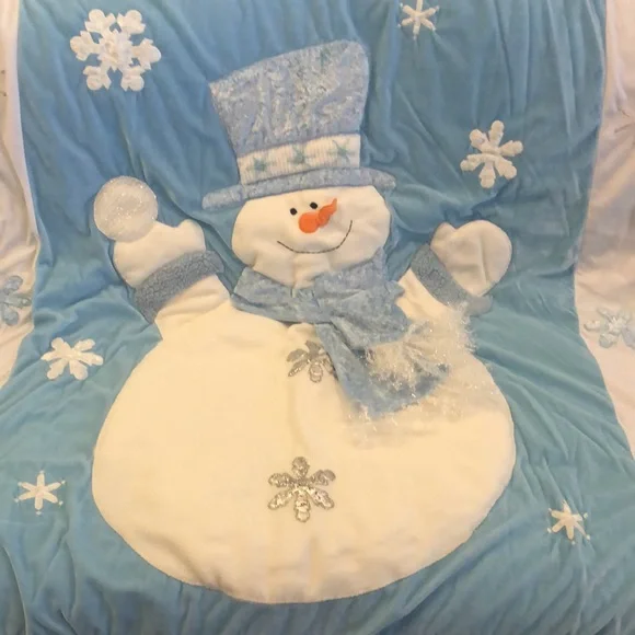 Christmas Snowman Throw