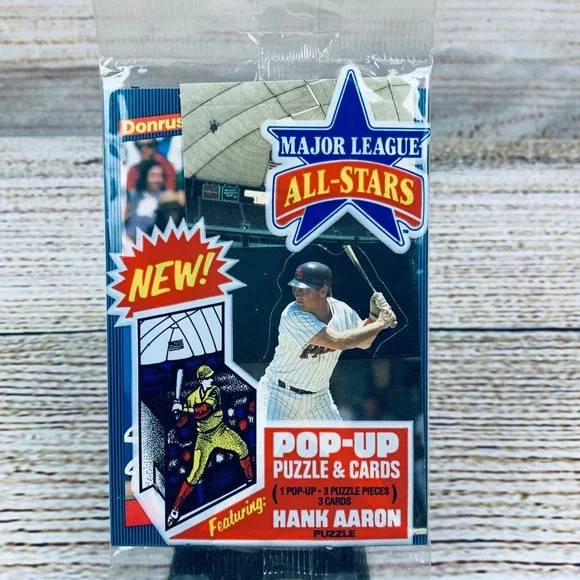 Donruss Baseball Cards 1985 Major League All-Stars Pop-Up Puzzle Aaron Sealed‎