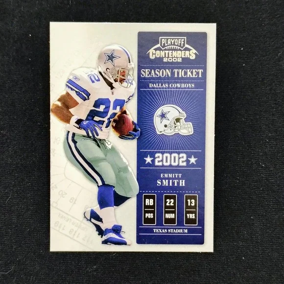2002 Playoff Contenders Season Ticket Emmitt Smith # 54‎